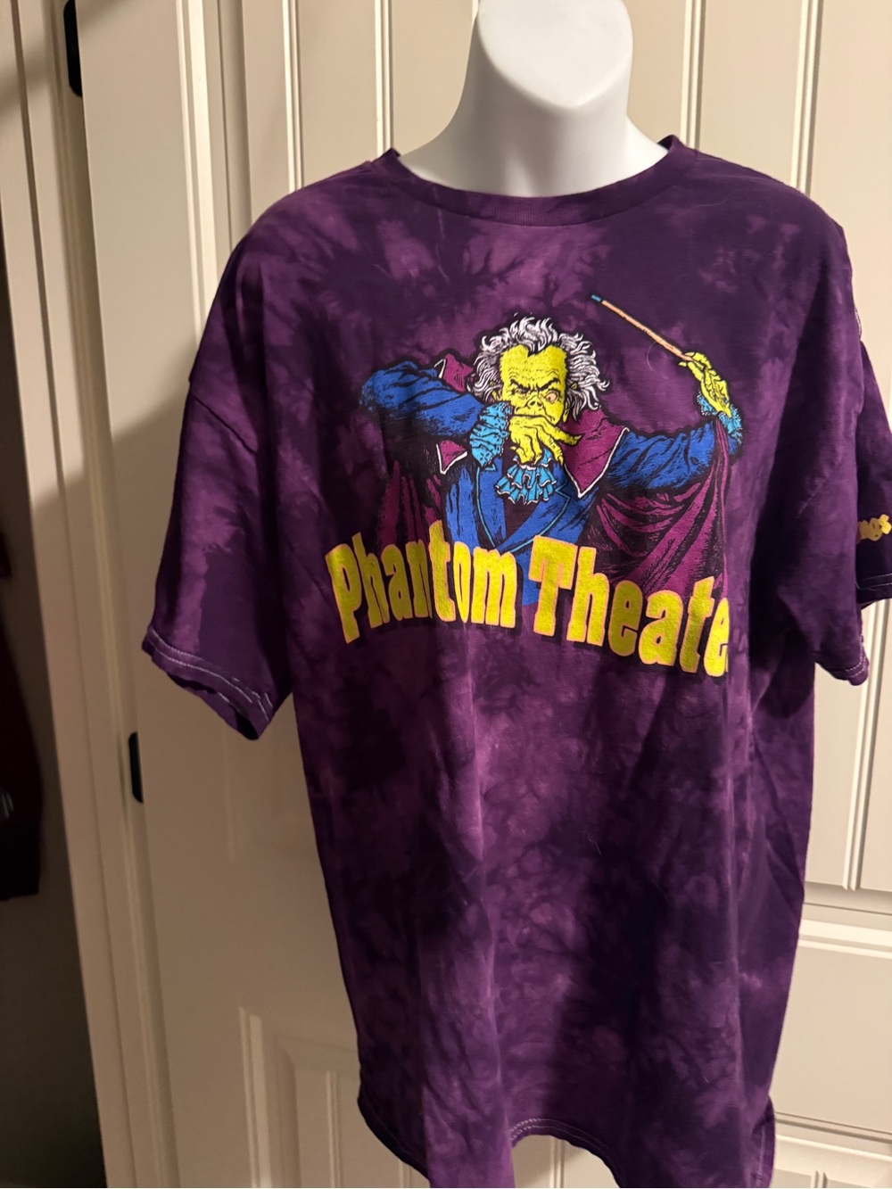 Kings Island Phantom Theatre Purple Tie-Dye Graphic T-Shirt
